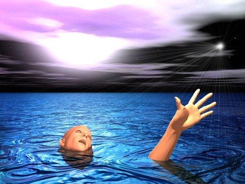 Is he drowning - what do you think? © SW